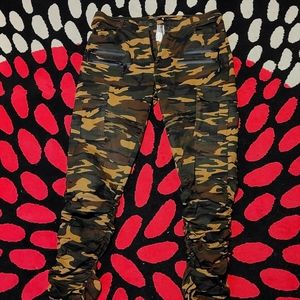 Camo American stitch joggers